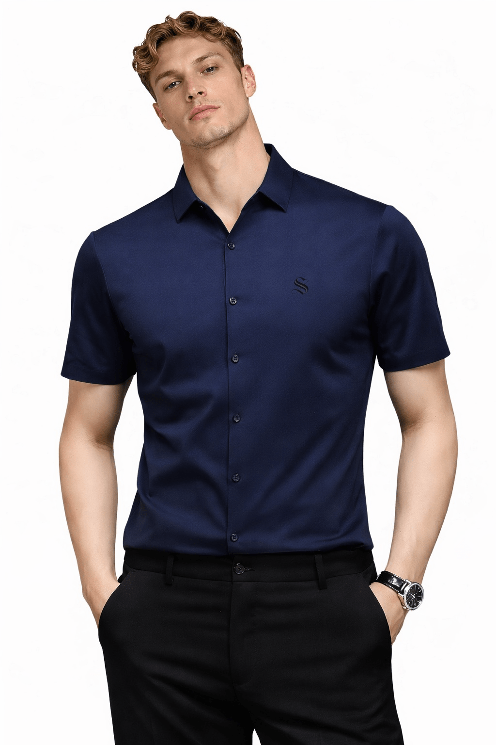 Edurto - Short Sleeves Shirt for Men - Sarman Fashion - Wholesale Clothing Fashion Brand for Men from Canada