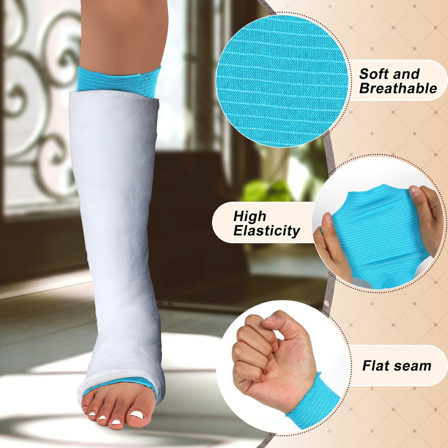 Elastic Tubular Compression Bandage Roll – Self - Adhesive Support Wrap for Wrist, Ankle, Knee, Elbow & Muscle Support - Sarman Fashion - Wholesale Clothing Fashion Brand for Men from Canada