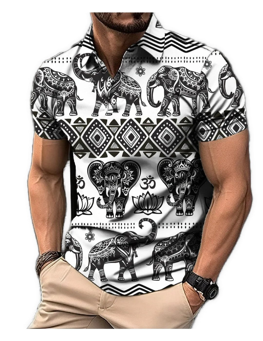 Elephant - Polo Shirt for Men - Sarman Fashion - Wholesale Clothing Fashion Brand for Men from Canada