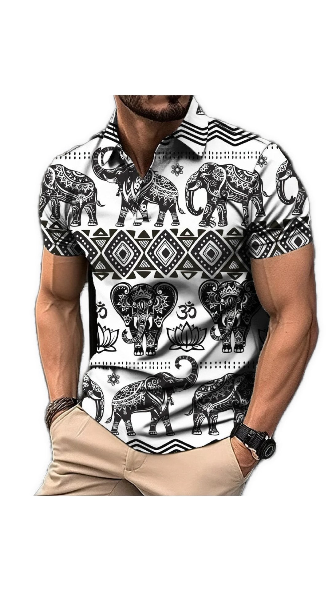 Elephant - Polo Shirt for Men - Sarman Fashion - Wholesale Clothing Fashion Brand for Men from Canada