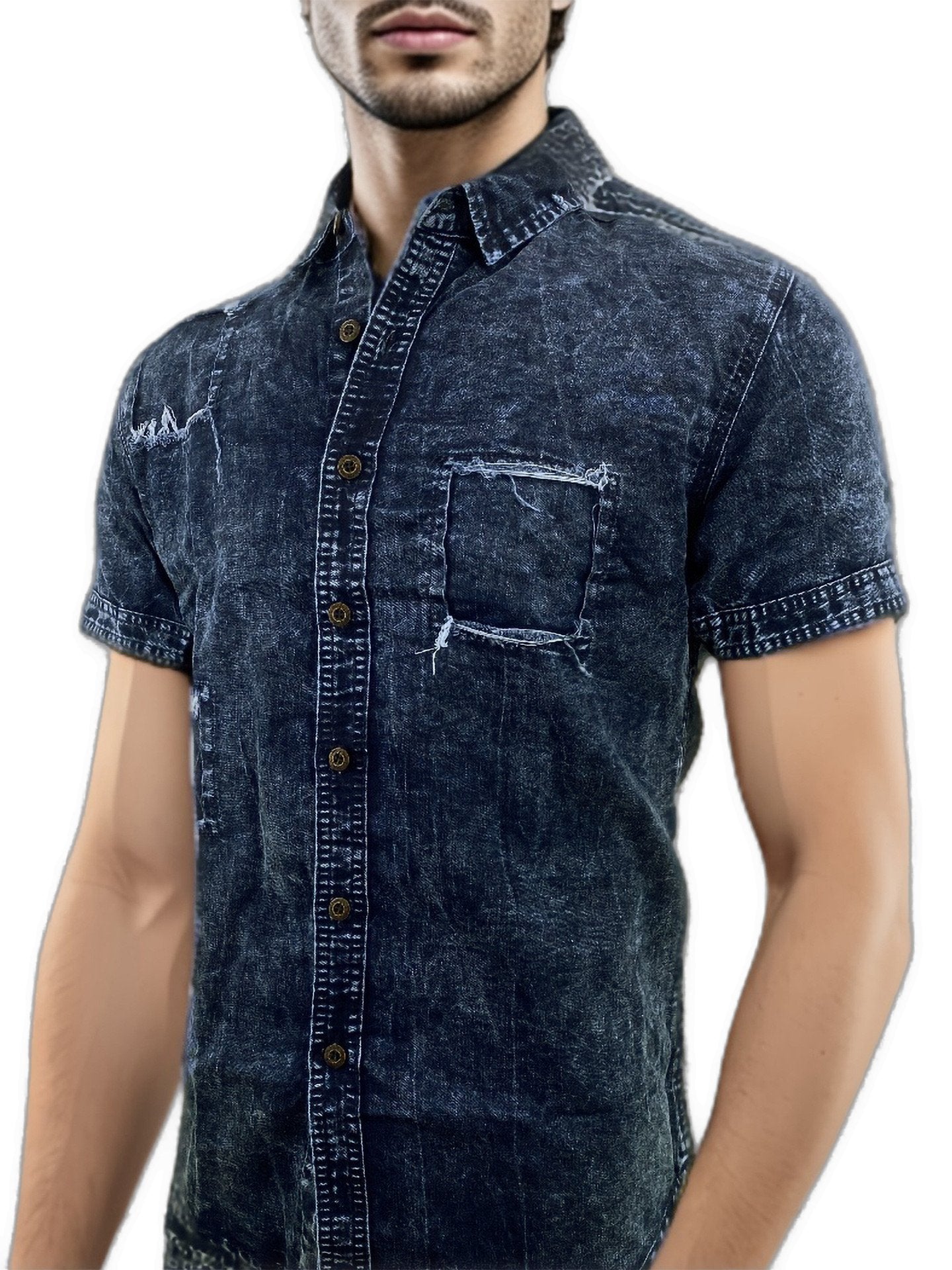 Eli - Short Sleeves Shirt for Men - Sarman Fashion - Wholesale Clothing Fashion Brand for Men from Canada