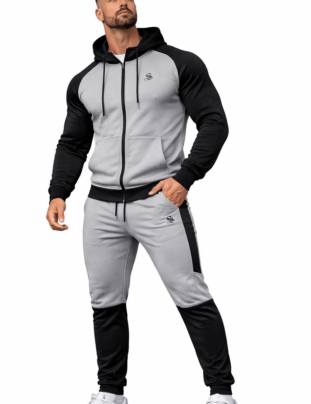 Eria 60 - Complete Set - Long Sleeves Hoodie & Joggers for Men - Sarman Fashion - Wholesale Clothing Fashion Brand for Men from Canada