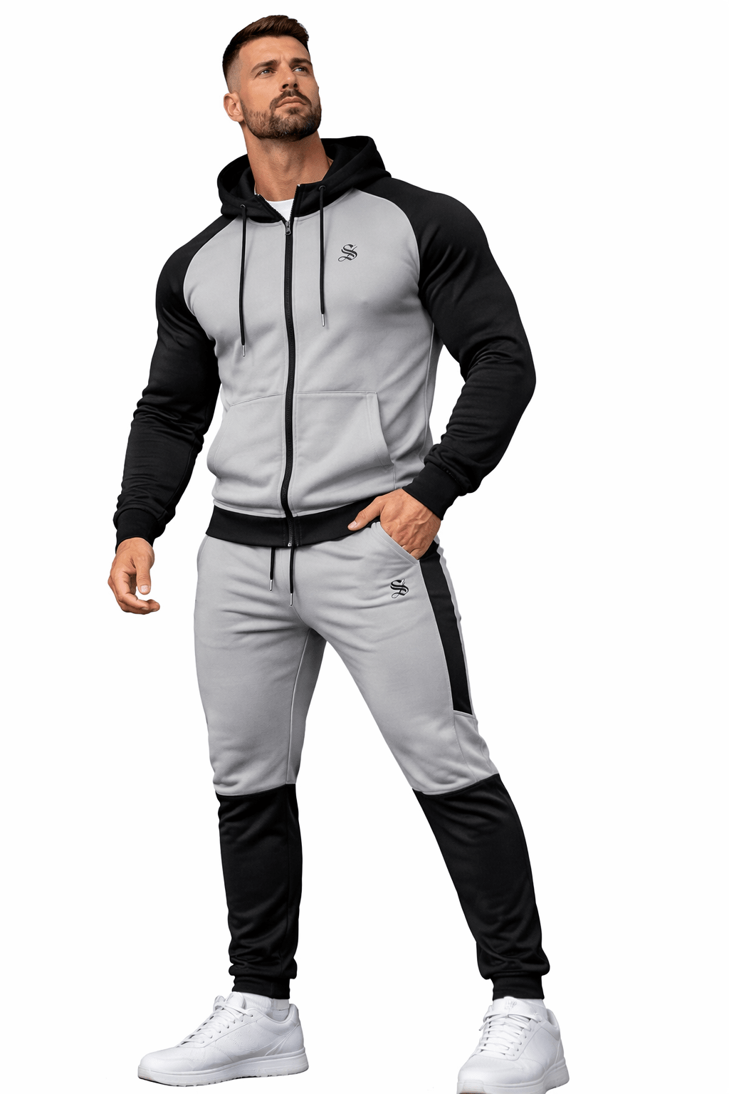 Eria 60 - Complete Set - Long Sleeves Hoodie & Joggers for Men - Sarman Fashion - Wholesale Clothing Fashion Brand for Men from Canada