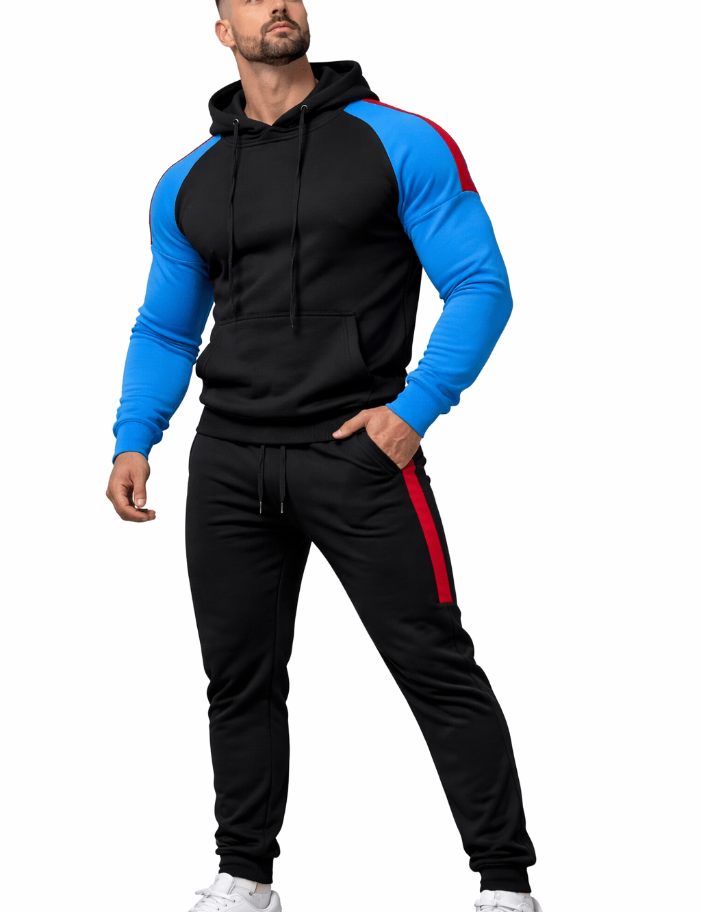 Eria 61 - Complete Set - Long Sleeves Hoodie & Joggers for Men - Sarman Fashion - Wholesale Clothing Fashion Brand for Men from Canada
