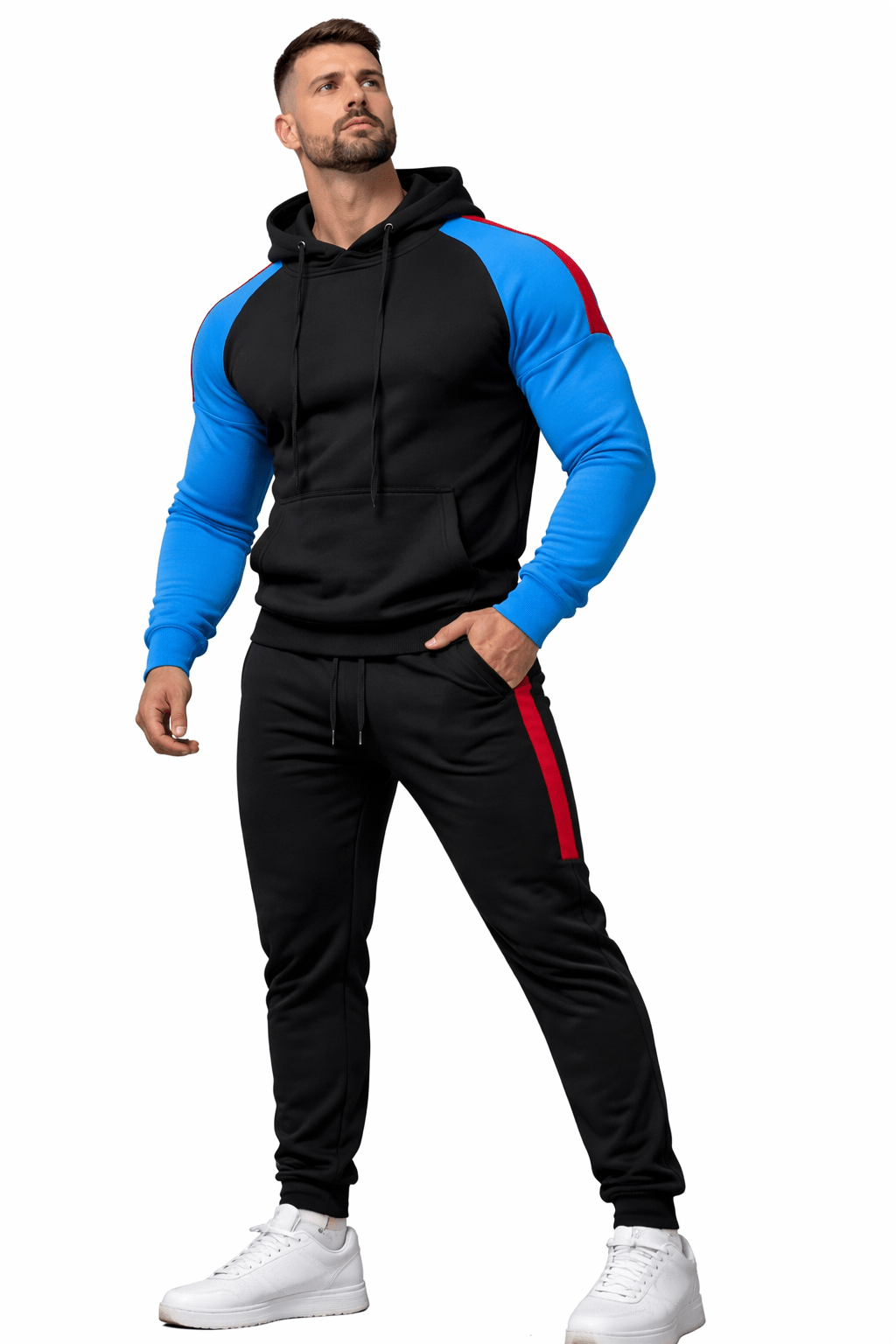 Eria 61 - Complete Set - Long Sleeves Hoodie & Joggers for Men - Sarman Fashion - Wholesale Clothing Fashion Brand for Men from Canada