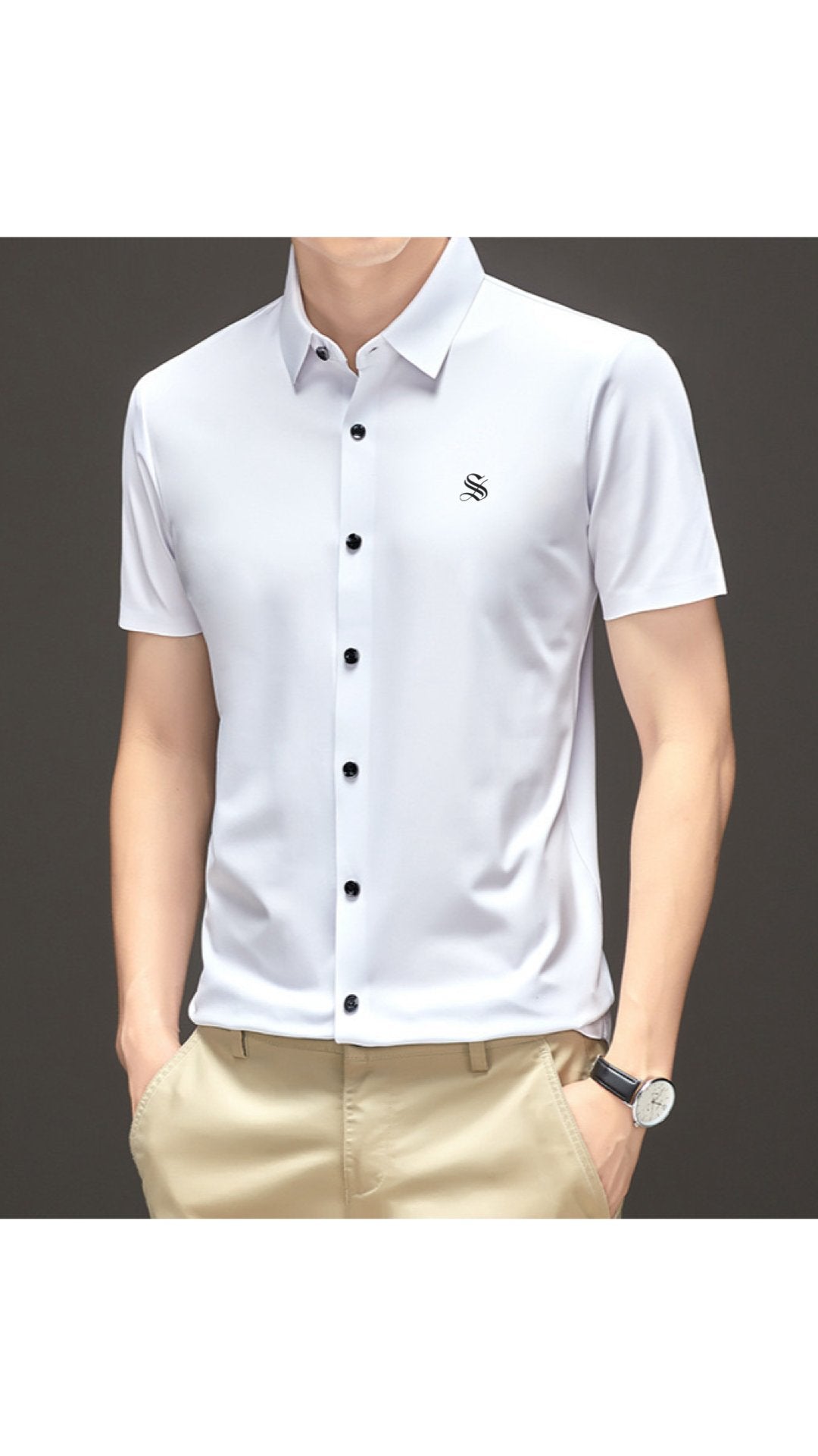 Esuza - Short Sleeves Shirt for Men - Sarman Fashion - Wholesale Clothing Fashion Brand for Men from Canada