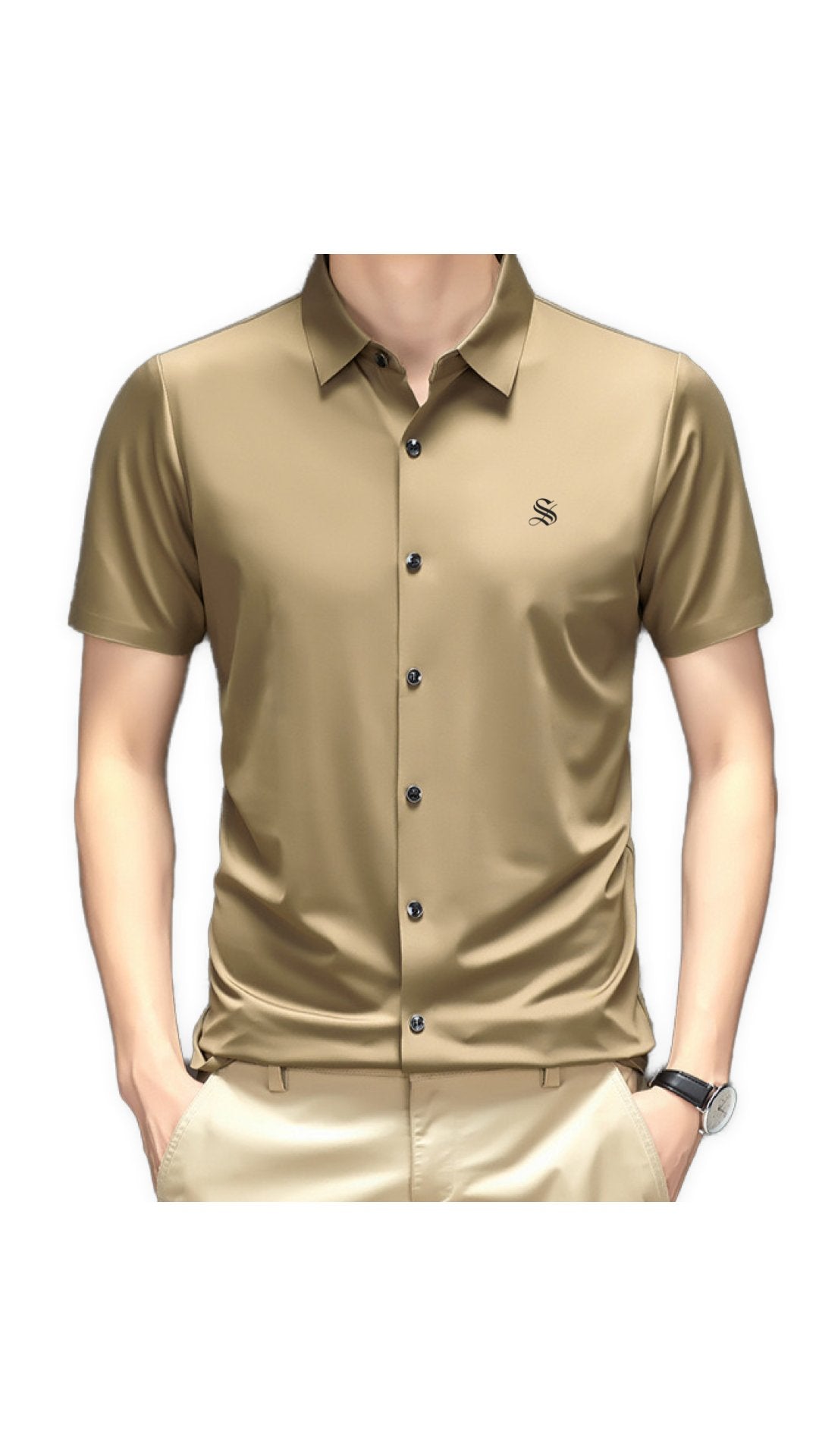 Esuza - Short Sleeves Shirt for Men - Sarman Fashion - Wholesale Clothing Fashion Brand for Men from Canada
