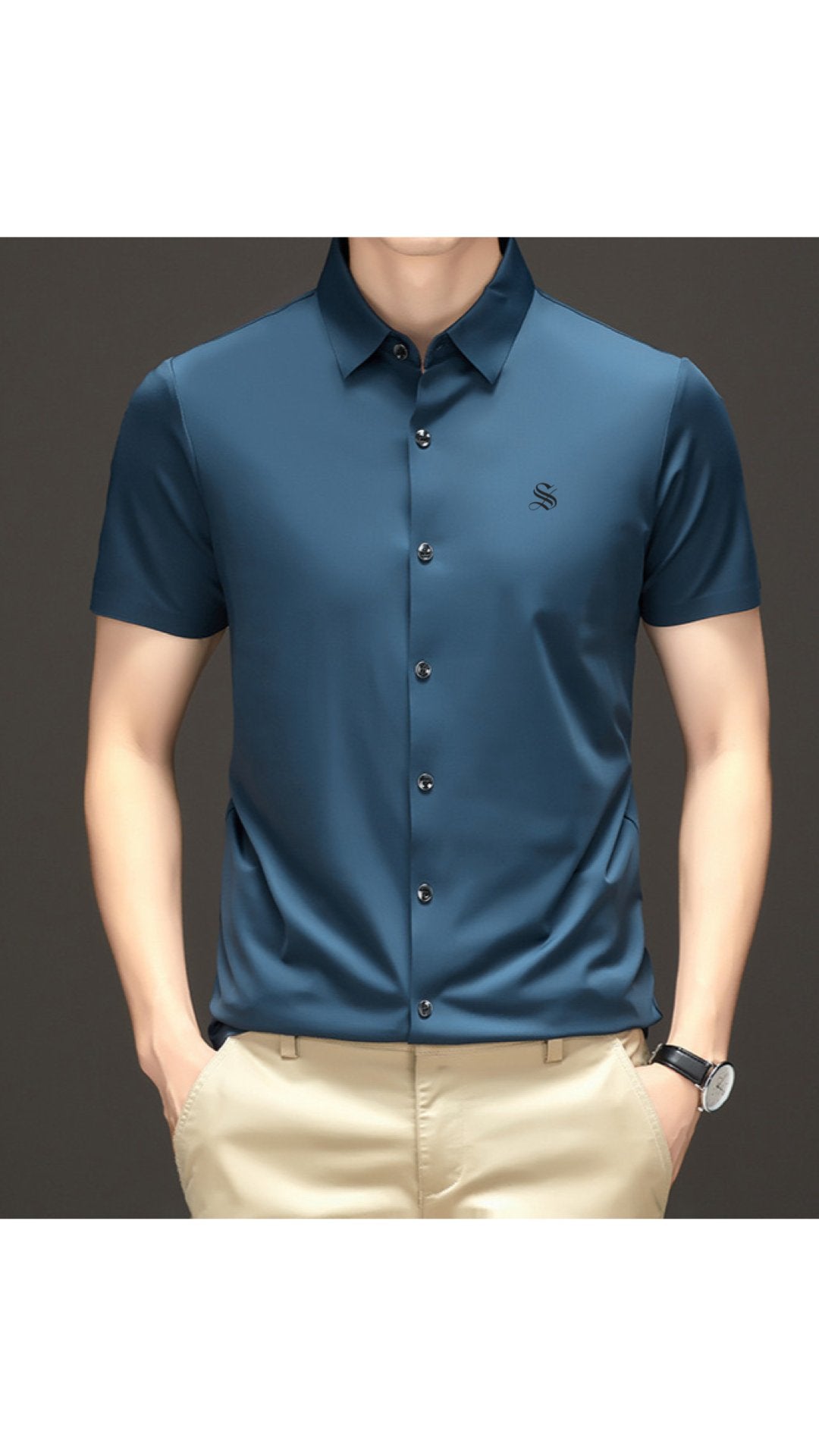 Esuza - Short Sleeves Shirt for Men - Sarman Fashion - Wholesale Clothing Fashion Brand for Men from Canada