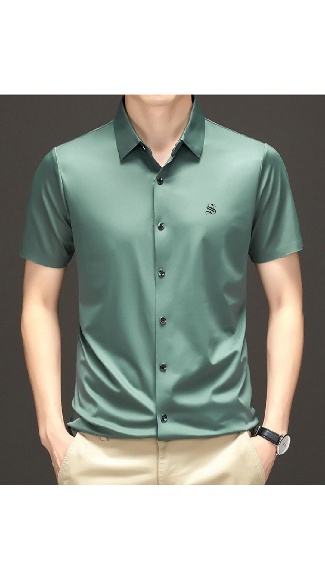 Esuza - Short Sleeves Shirt for Men - Sarman Fashion - Wholesale Clothing Fashion Brand for Men from Canada