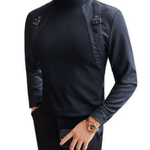 EWB 10 - High Neck Long Sleeve Shirt for Men - Sarman Fashion - Wholesale Clothing Fashion Brand for Men from Canada