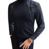 EWB 10 - High Neck Long Sleeve Shirt for Men - Sarman Fashion - Wholesale Clothing Fashion Brand for Men from Canada