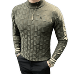 EWB 11 - High Neck Long Sleeve Shirt for Men - Sarman Fashion - Wholesale Clothing Fashion Brand for Men from Canada