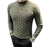 EWB 11 - High Neck Long Sleeve Shirt for Men - Sarman Fashion - Wholesale Clothing Fashion Brand for Men from Canada