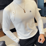 EWB 12 - High Neck Long Sleeve Shirt for Men - Sarman Fashion - Wholesale Clothing Fashion Brand for Men from Canada