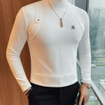 EWB 12 - High Neck Long Sleeve Shirt for Men - Sarman Fashion - Wholesale Clothing Fashion Brand for Men from Canada