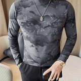EWB 13 - High Neck Long Sleeve Shirt for Men - Sarman Fashion - Wholesale Clothing Fashion Brand for Men from Canada