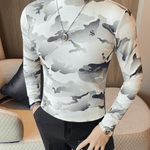 EWB 13 - High Neck Long Sleeve Shirt for Men - Sarman Fashion - Wholesale Clothing Fashion Brand for Men from Canada