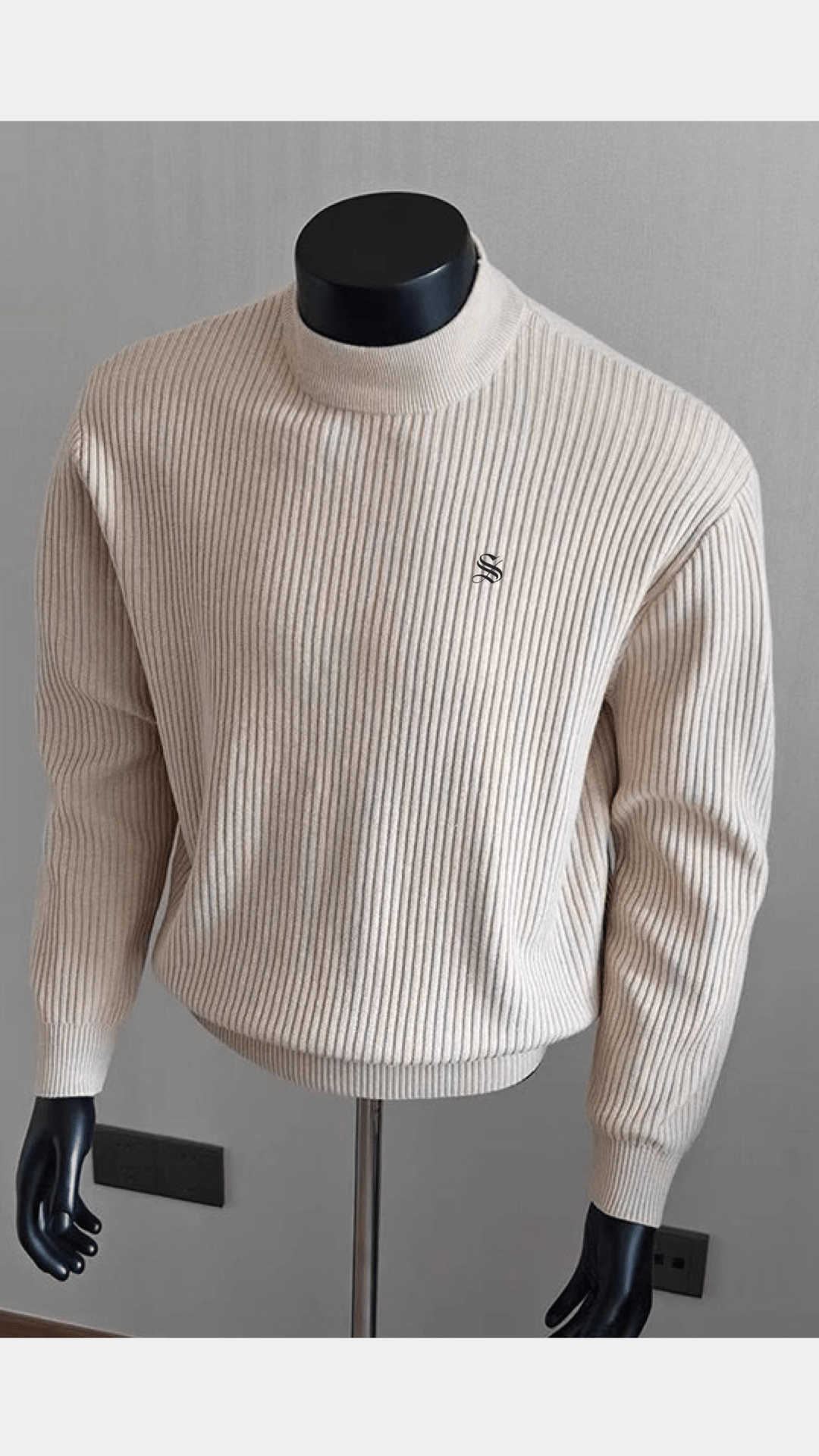 EWB 29 - High Neck Long Sleeve Shirt for Men - Sarman Fashion - Wholesale Clothing Fashion Brand for Men from Canada