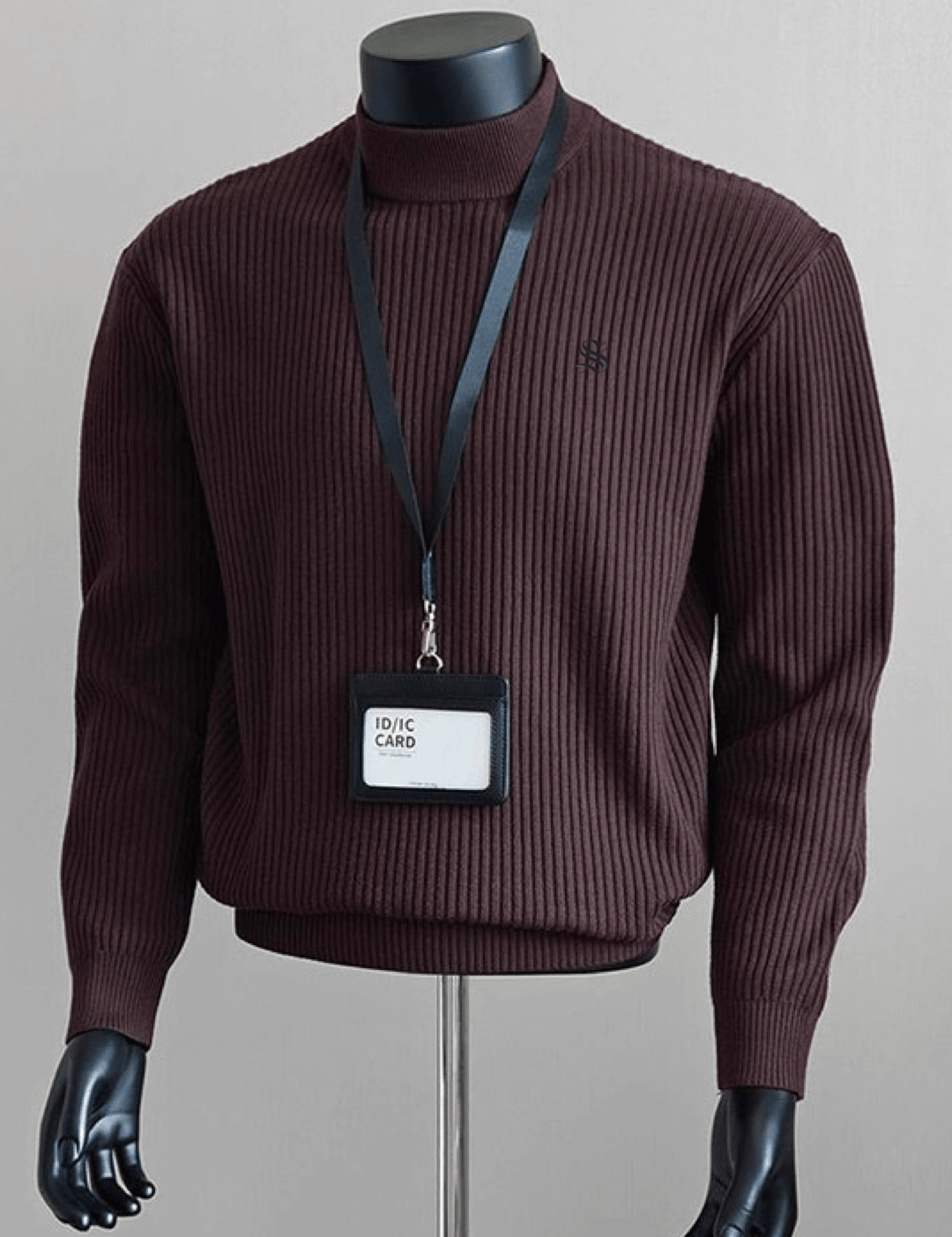 EWB 29 - High Neck Long Sleeve Shirt for Men - Sarman Fashion - Wholesale Clothing Fashion Brand for Men from Canada