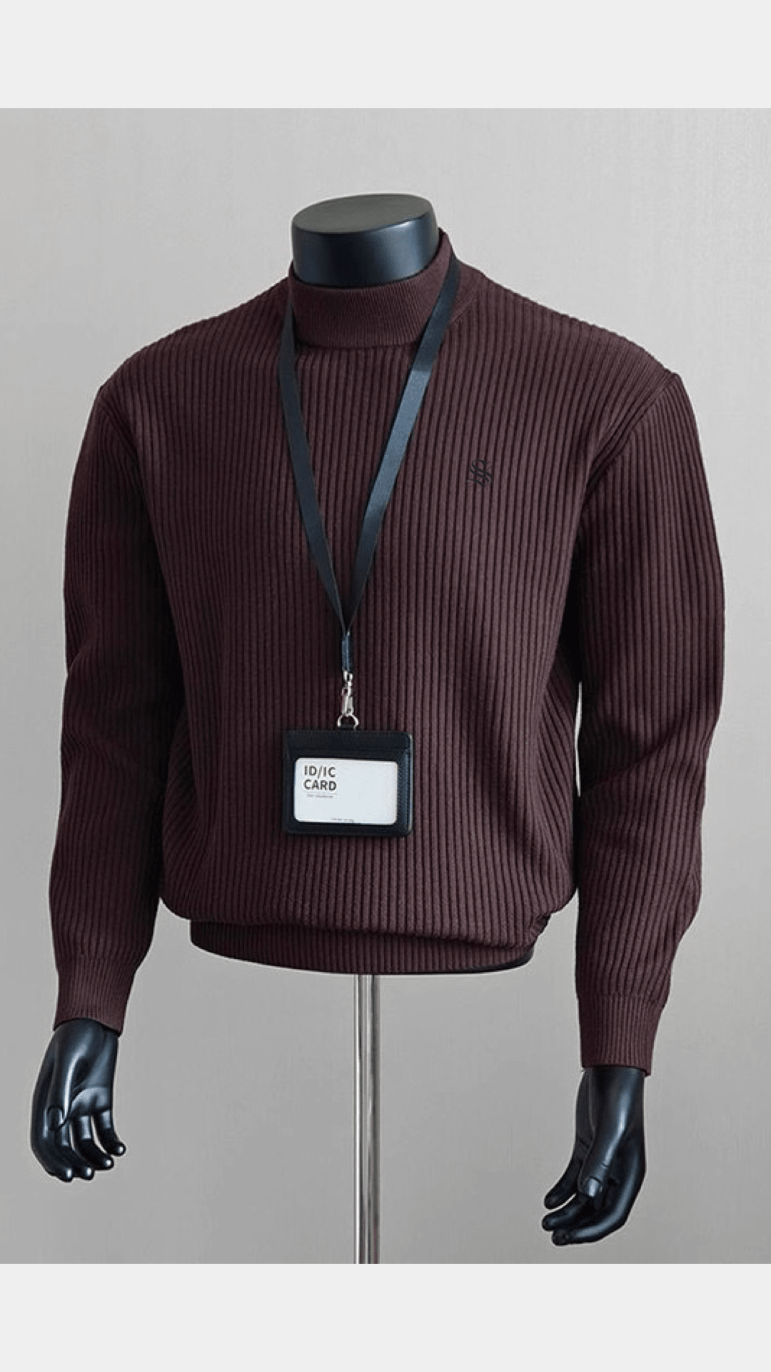 EWB 29 - High Neck Long Sleeve Shirt for Men - Sarman Fashion - Wholesale Clothing Fashion Brand for Men from Canada