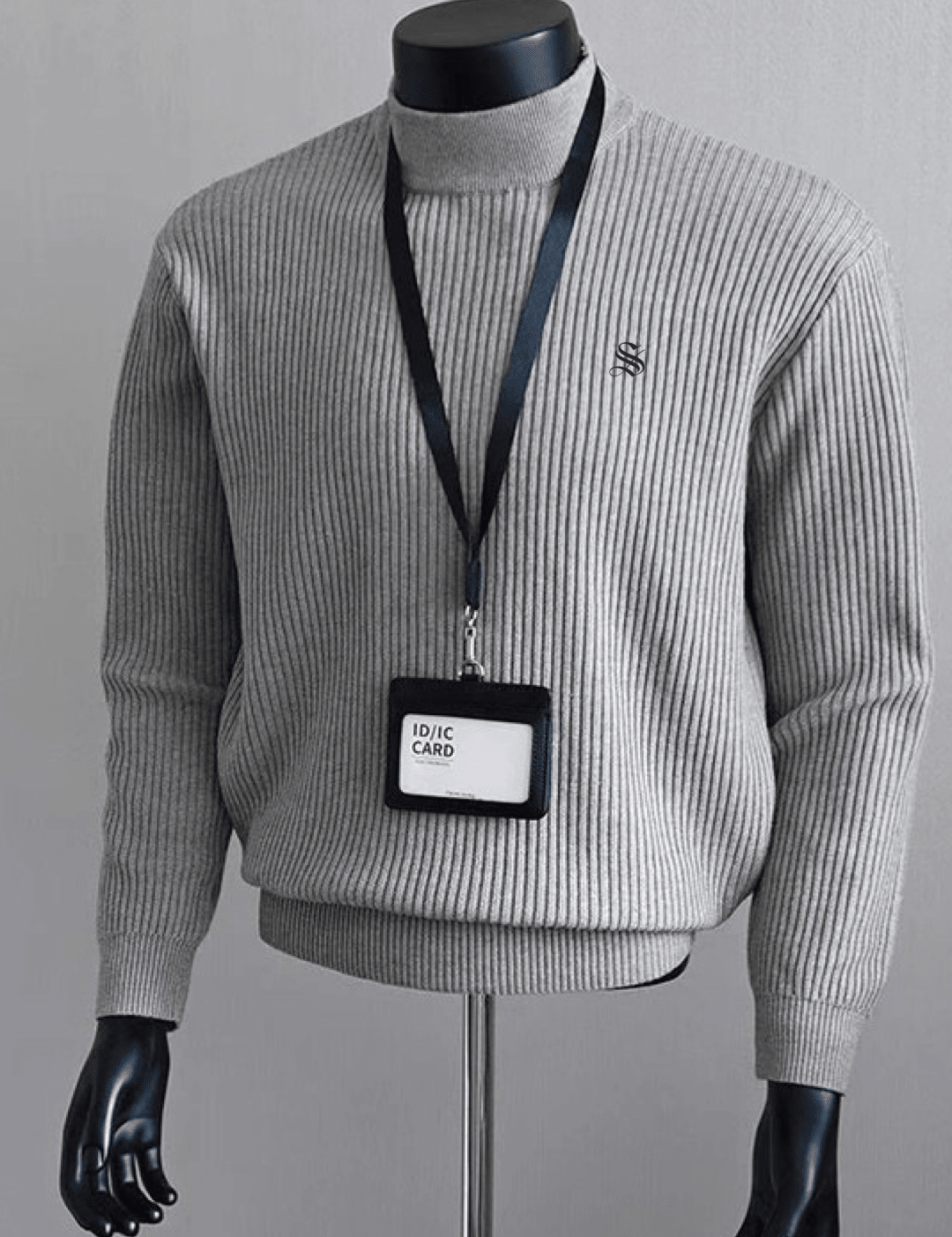 EWB 29 - High Neck Long Sleeve Shirt for Men - Sarman Fashion - Wholesale Clothing Fashion Brand for Men from Canada