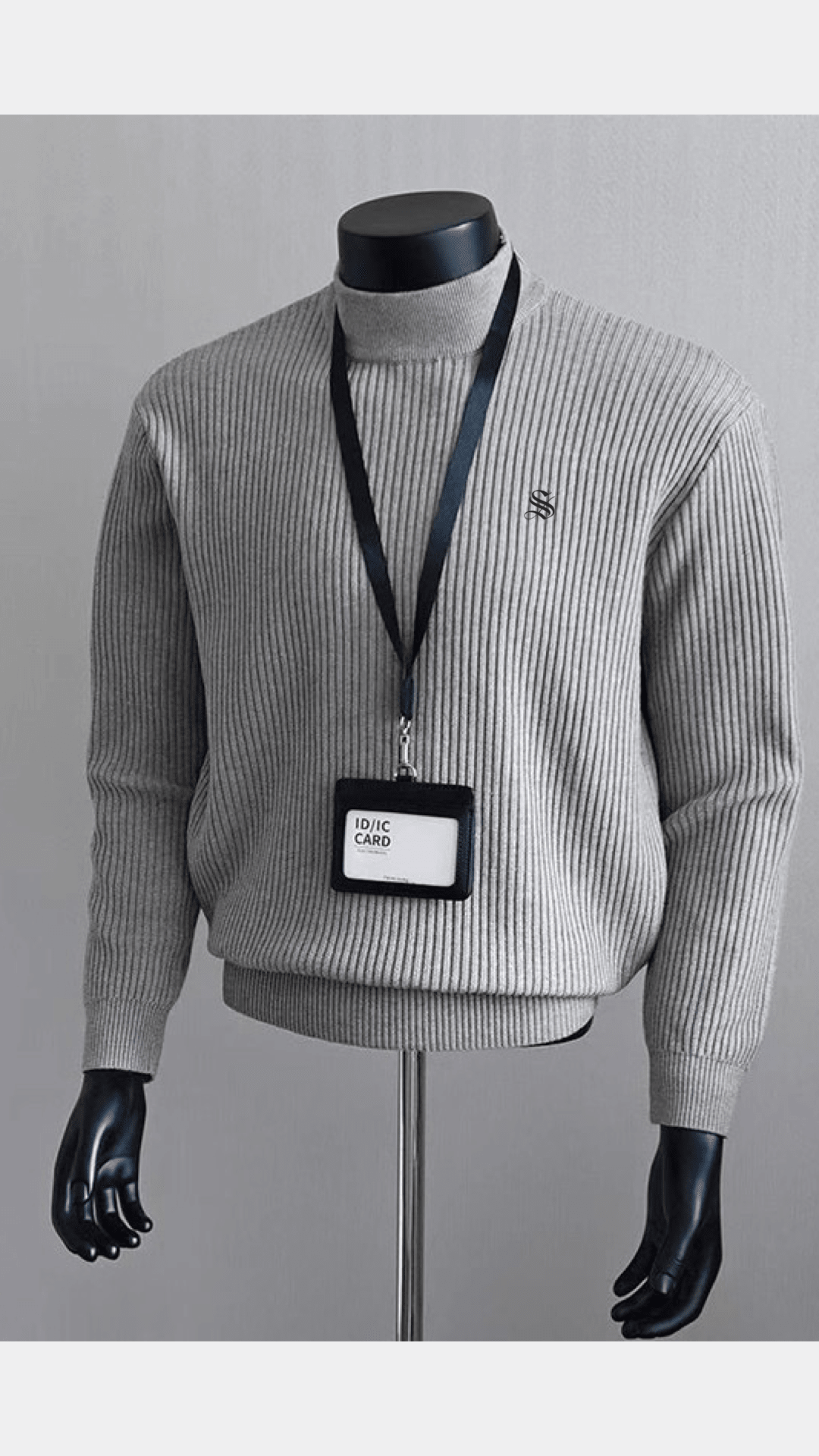 EWB 29 - High Neck Long Sleeve Shirt for Men - Sarman Fashion - Wholesale Clothing Fashion Brand for Men from Canada