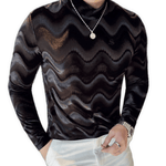EWB 7 - High Neck Long Sleeve Shirt for Men - Sarman Fashion - Wholesale Clothing Fashion Brand for Men from Canada