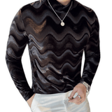 EWB 7 - High Neck Long Sleeve Shirt for Men - Sarman Fashion - Wholesale Clothing Fashion Brand for Men from Canada