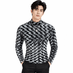 EWB 8 - High Neck Long Sleeve Shirt for Men - Sarman Fashion - Wholesale Clothing Fashion Brand for Men from Canada