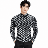 EWB 8 - High Neck Long Sleeve Shirt for Men - Sarman Fashion - Wholesale Clothing Fashion Brand for Men from Canada
