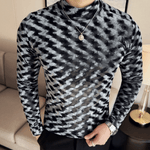 EWB 8 - High Neck Long Sleeve Shirt for Men - Sarman Fashion - Wholesale Clothing Fashion Brand for Men from Canada