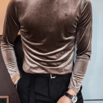 EWB 8 - High Neck Long Sleeve Shirt for Men - Sarman Fashion - Wholesale Clothing Fashion Brand for Men from Canada