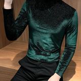 EWB 9 - High Neck Long Sleeve Shirt for Men - Sarman Fashion - Wholesale Clothing Fashion Brand for Men from Canada