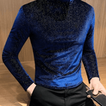 EWB 9 - High Neck Long Sleeve Shirt for Men - Sarman Fashion - Wholesale Clothing Fashion Brand for Men from Canada