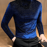 EWB 9 - High Neck Long Sleeve Shirt for Men - Sarman Fashion - Wholesale Clothing Fashion Brand for Men from Canada