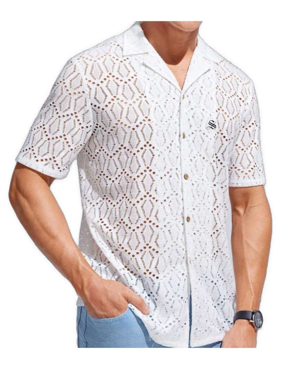 Ewuha - Short Sleeves Shirt for Men - Sarman Fashion - Wholesale Clothing Fashion Brand for Men from Canada