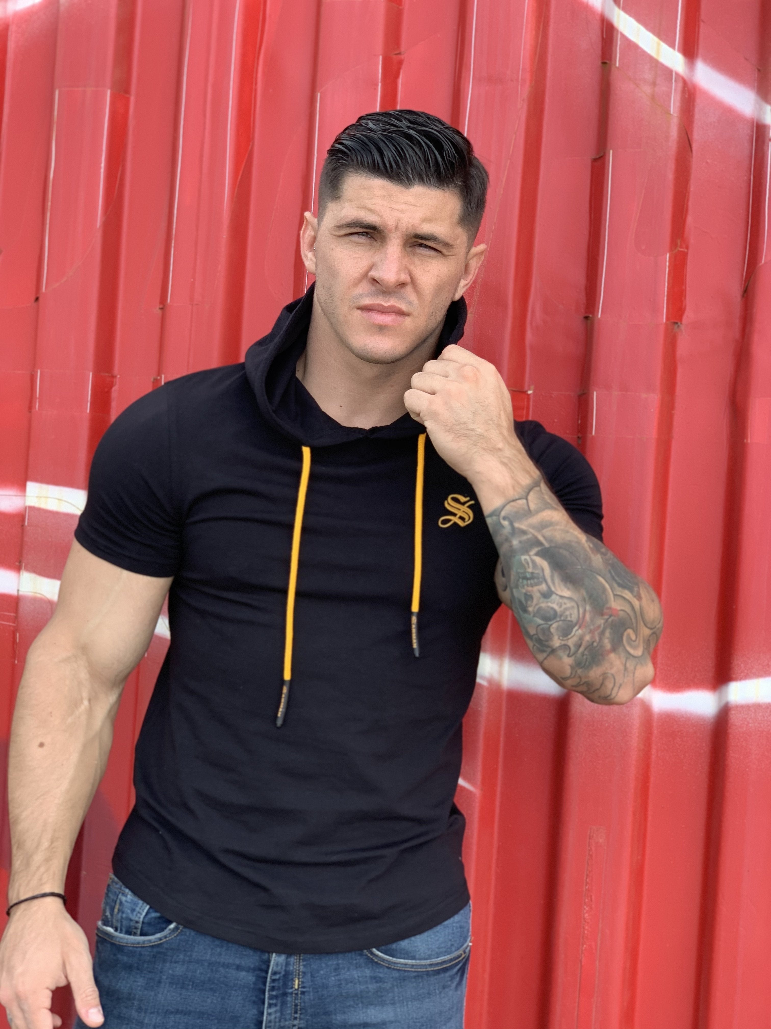Falcon 32 - Hood T-shirt for Men - Sarman Fashion - Wholesale Clothing Fashion Brand for Men from Canada