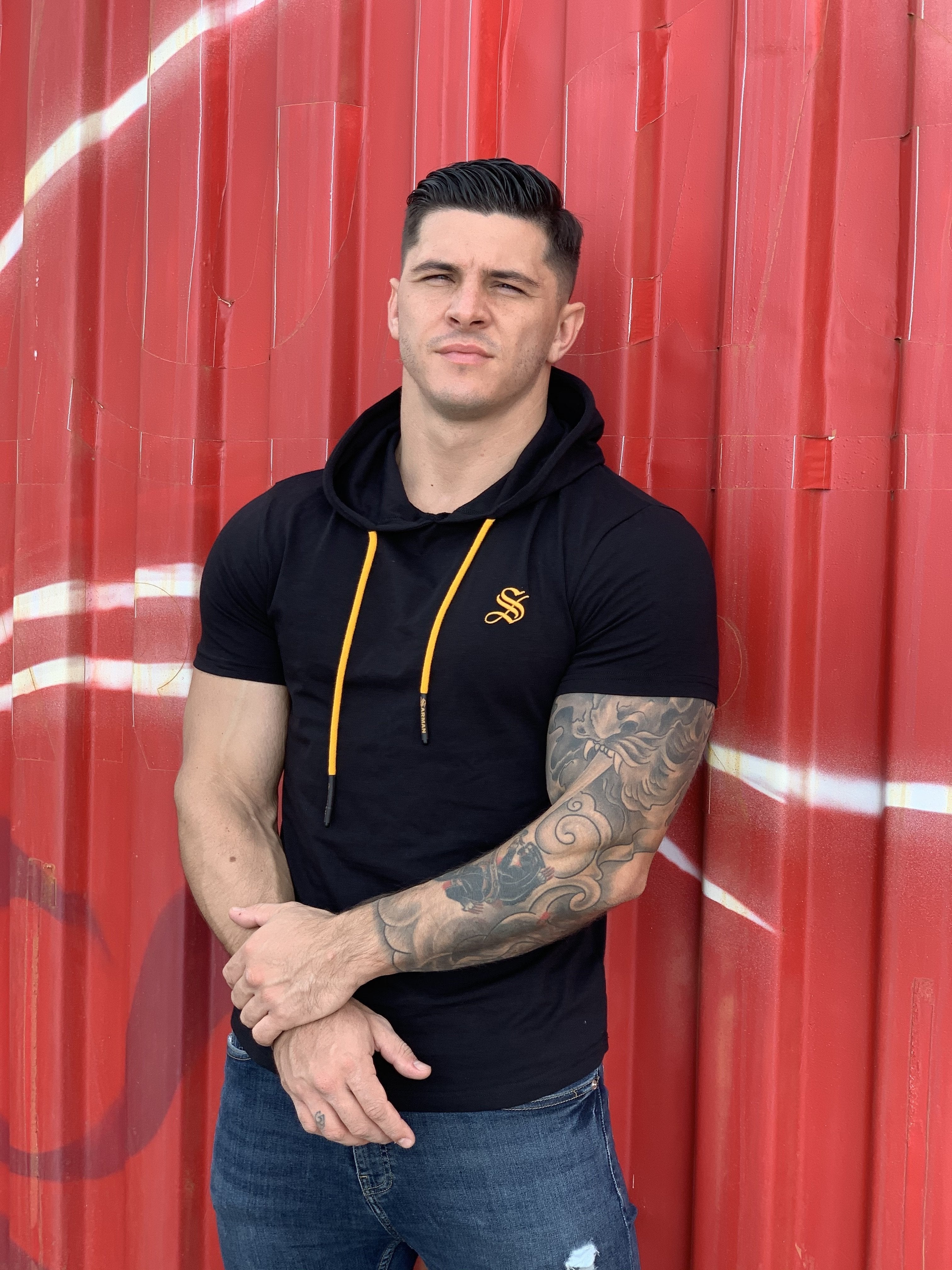Falcon 32 - Hood T-shirt for Men - Sarman Fashion - Wholesale Clothing Fashion Brand for Men from Canada