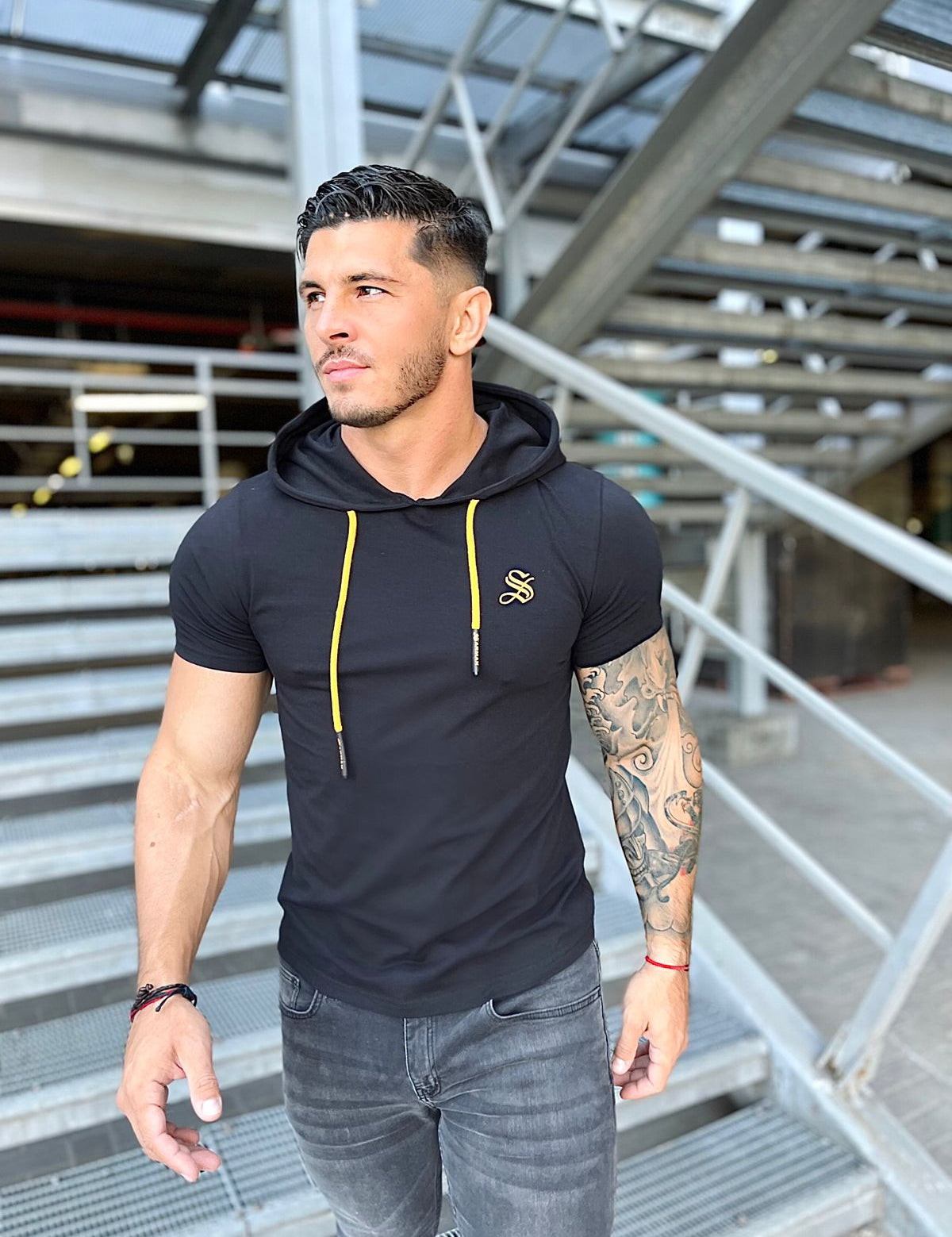 Falcon 32 - Hood T-shirt for Men - Sarman Fashion - Wholesale Clothing Fashion Brand for Men from Canada