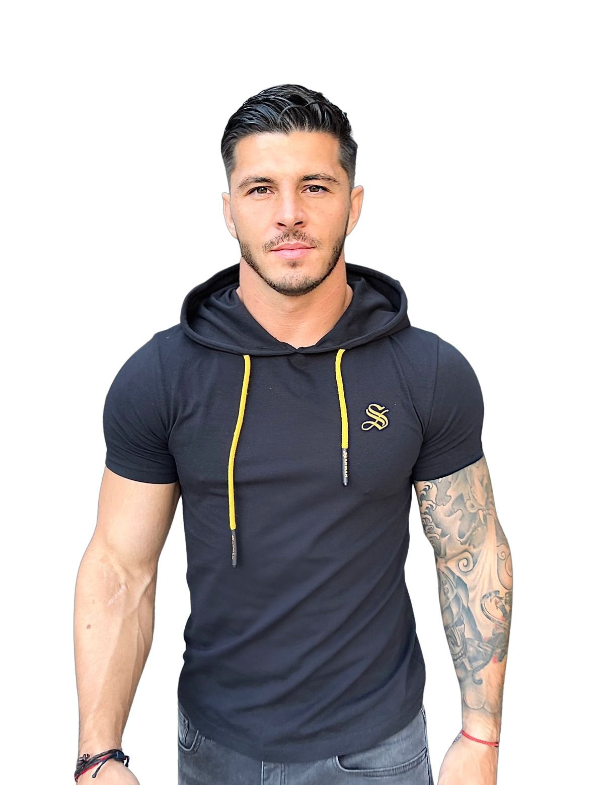 Falcon 32 - Hood T-shirt for Men - Sarman Fashion - Wholesale Clothing Fashion Brand for Men from Canada