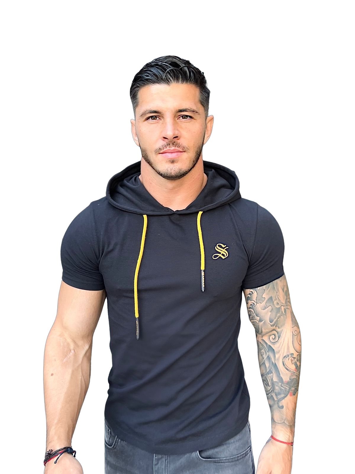 Falcon 32 - Hood T-shirt for Men - Sarman Fashion - Wholesale Clothing Fashion Brand for Men from Canada