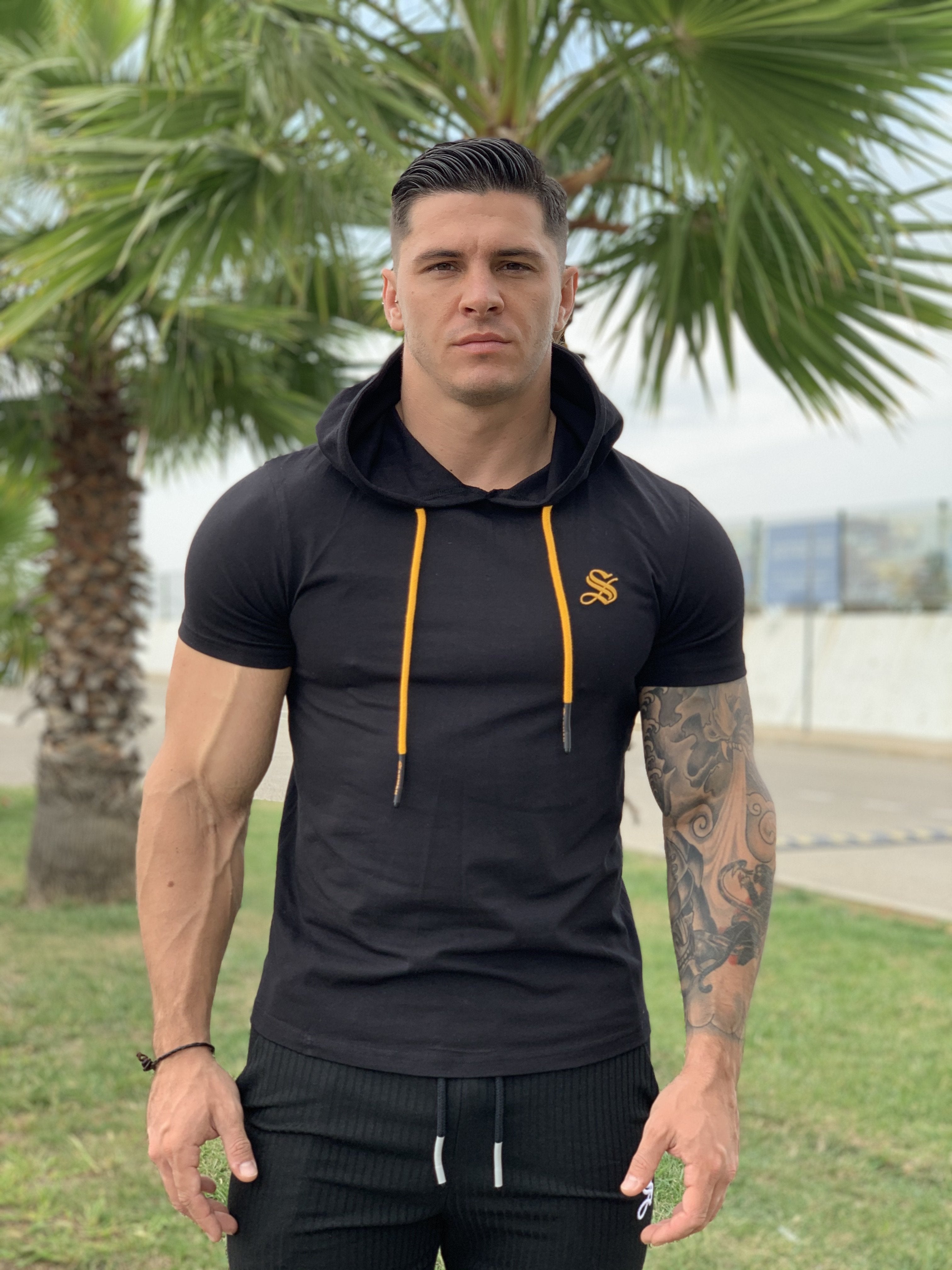 Falcon 32 - Hood T-shirt for Men - Sarman Fashion - Wholesale Clothing Fashion Brand for Men from Canada