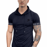 Falcon 33 - Hood T-shirt With Straps for Men - Sarman Fashion - Wholesale Clothing Fashion Brand for Men from Canada