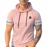 Falcon 34 - Hood T-shirt With Straps for Men - Sarman Fashion - Wholesale Clothing Fashion Brand for Men from Canada