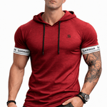 Falcon 37 - Hood T-shirt With Straps for Men - Sarman Fashion - Wholesale Clothing Fashion Brand for Men from Canada