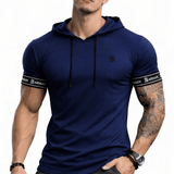 Falcon 38 - Hood T-shirt With Straps for Men - Sarman Fashion - Wholesale Clothing Fashion Brand for Men from Canada