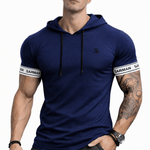Falcon 38 - Hood T-shirt With Straps for Men - Sarman Fashion - Wholesale Clothing Fashion Brand for Men from Canada