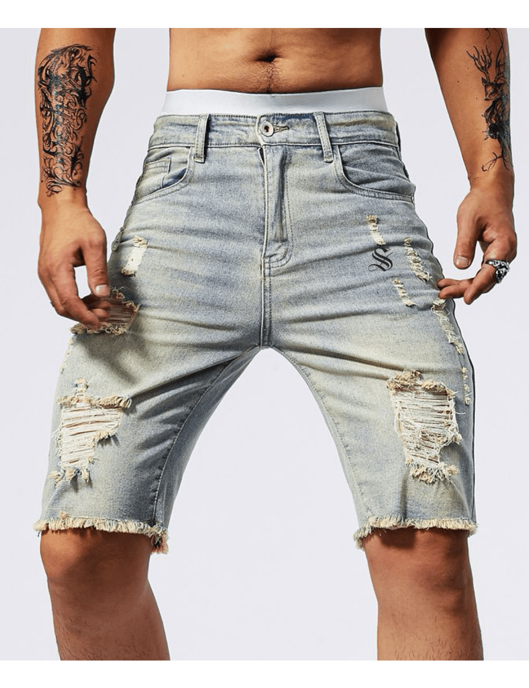 Fawz 2 - Jeans Shorts for Men - Sarman Fashion - Wholesale Clothing Fashion Brand for Men from Canada
