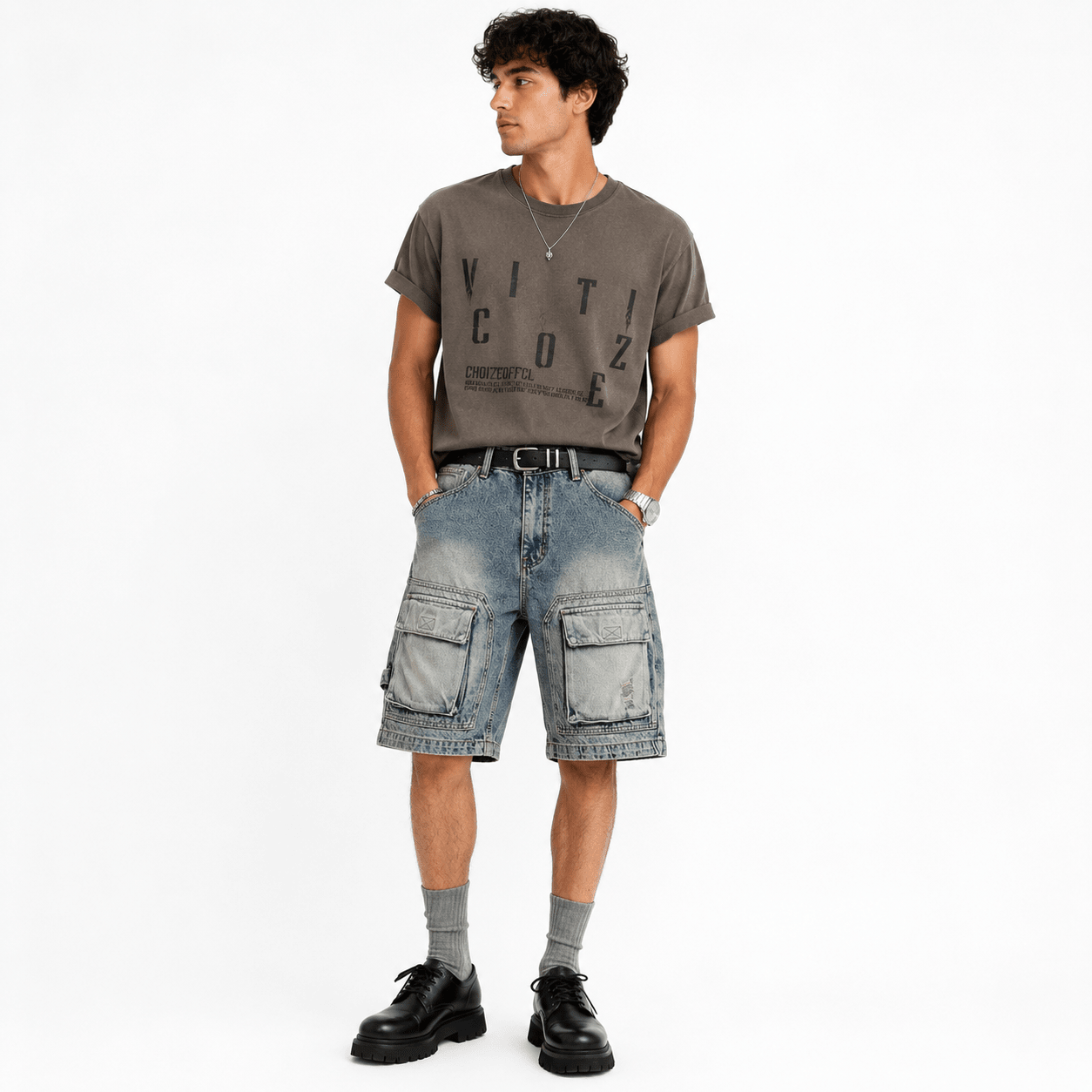 Fawz 80 - Jeans Shorts for Men - Sarman Fashion - Wholesale Clothing Fashion Brand for Men from Canada