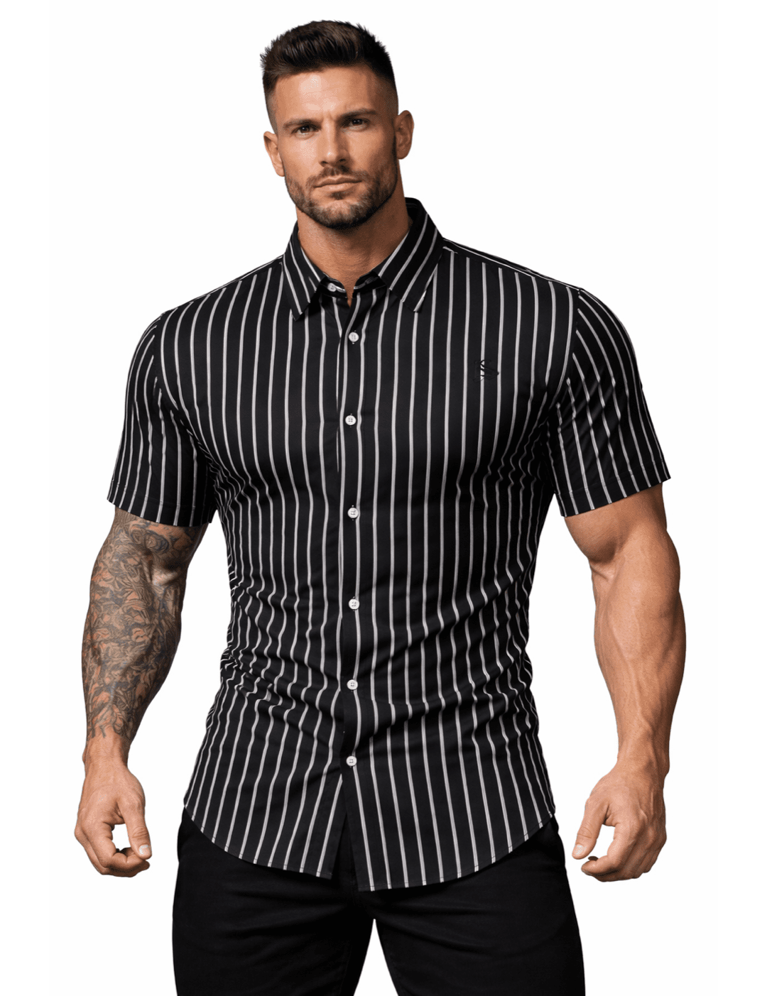 FJUU - Short Sleeves Shirt for Men - Sarman Fashion - Wholesale Clothing Fashion Brand for Men from Canada